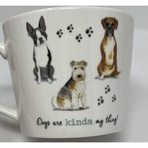 Cooksmart England "Dogs Are Kinda My Thing" Fine China Mug 12oz Coffee Tea Cup